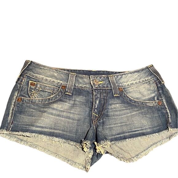 True Religion Bobby Cut Off Distressed Shorts Size 30 - Picture 1 of 13